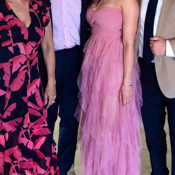 IN HER FAIRYTALE TULLE STRAPLESS MAXI DRESS PINK - Picture 4 of 5